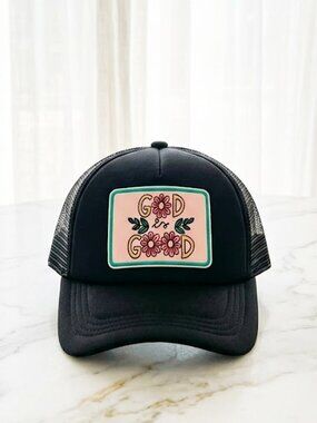 Ladies Black Faith Trucker Hat